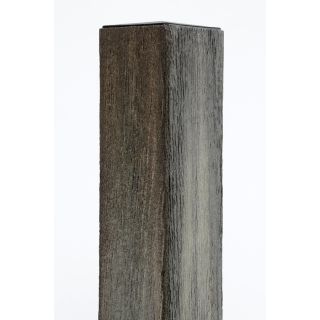Woodshades 4 in x 4 in x 8 ft Barnwood Composite Fence Post