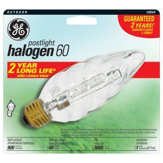 GE 60 Watt BT Base Bright White Dimmable Halogen Light Bulb