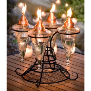 H. Potter 18 in Traditional Black Tabletop Citronella Torch