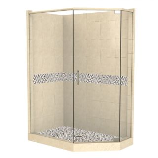 American Bath Factory Java 86 in H x 42 in W x 48 in L Medium with Java Accent Neo Angle Corner Shower Kit