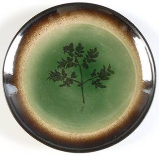 Red Vanilla Whisper Green Salad Plate, Fine China Dinnerware   Brown Plant And R