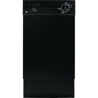 GE 0 Decibel Built in Dishwasher with Stainless Steel Tub (Black) (Common 18 Inch; Actual 18 in)