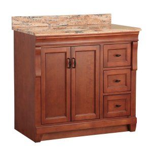 Foremost NACASEB3722D Warm Cinnamon Naples 37 Vanity with Vanity Top in Stone E