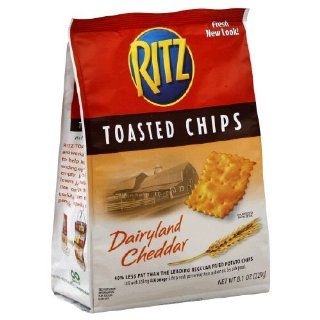 Ritz Toasted Chips Dairyland Cheddar, 8.1 Oz.  Cheddar Cheese  Grocery & Gourmet Food
