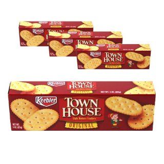 Keebler Town House Crackers 4oz   4packs  Chocolate Chip Cookies  Grocery & Gourmet Food