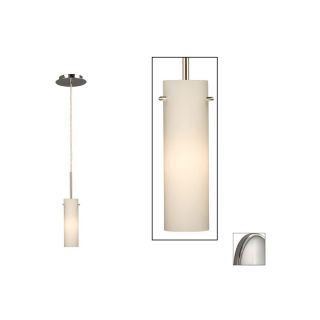 Galaxy 3.125 in W Chrome Mini Pendant Light with White Shade