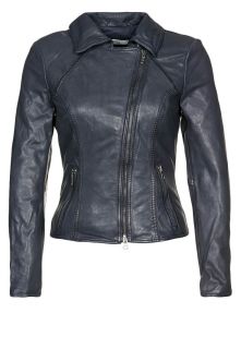 0039 Italy   BIKER   Leather jacket   blue