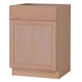 Style Selections 34.5 in x 24 in x 24.6 in Unfinished Door and Drawer Base Cabinet