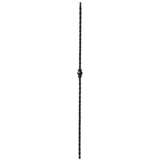 Creative Stair Parts Powder Coated Wrought Iron Single Ball Baluster (Common 44 in; Actual 44 in)