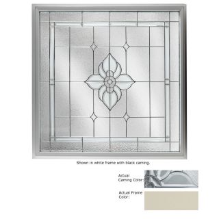 Hy Lite 47 1/2 in x 47 1/2 in Decorative Glass Series Tan Triple Pane Square New Construction Decorative Glass Fixed Window