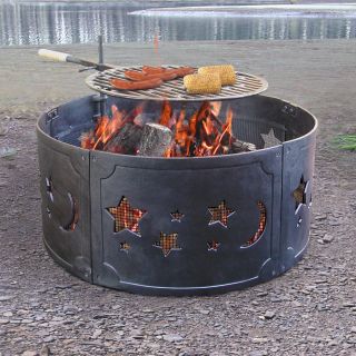 Landmann USA 26 in W Black Cast Iron Wood Burning Fire Pit