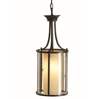 allen + roth Harpwell 9.06 in W Oil Rubbed Bronze Hardwired Standard Pendant Light with Shade