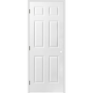 ReliaBilt 6 Panel Hollow Core Textured Molded Composite Right Hand Interior Single Prehung Door (Common 80 in x 26 in; Actual 81.75 in x 27.75 in)