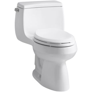 KOHLER Gabrielle White 1.28 GPF (4.85 LPF) 12 in Rough In WaterSense Elongated 1 Piece Comfort Height Toilet