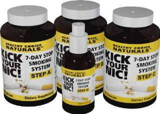 Kick Your Nic Quit Smoking in 7 Days   All Natural Herbal Kit Contains Three Bottles+One 2 Oz Spray Health & Personal Care