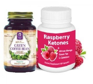 The Ultimate Dr. Oz Weight Loss Package Contains One Bottle of 100% Pure Green Coffee Bean Extract + One Bottle of Raspberry Ketones/African Mango Blend Health & Personal Care