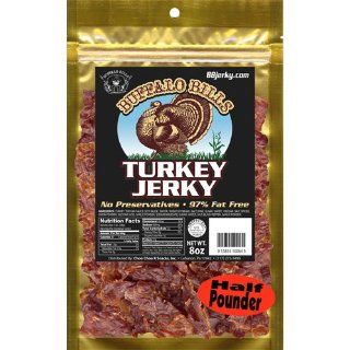 Buffalo Bills 8oz Turkey Jerky Pack (made with 100% turkey breast   contains no MSG and no nitrites)  Jerky And Dried Meats  Grocery & Gourmet Food