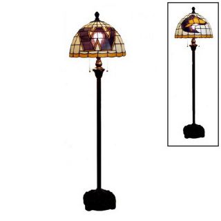 Traditions Artglass 57 in Antique Golden Sand Tiffany Style Indoor Floor Lamp with Glass Shade