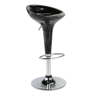 Eurostyle Ashley Adjustable Bar Stool in Black 04331BLK