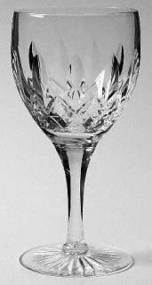 Stuart Glencoe Clear Wine Glass   Cut Vertical&Criss Cross Bowl