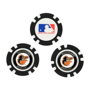 Baltimore Orioles Team Golf Golf Poker Chip Markers 3 Pack