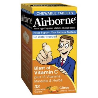 Airborne Blast of Vitamin C Citrus Chewable Tablets   32 Count