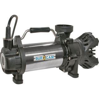 BurCam Professional Submersible Fountain and Waterfall Pump   4000 GPH, 1/2 HP,