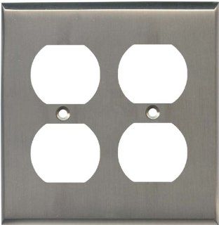 SATIN NICKEL Switchplates Outlet Covers, Rocker, GFCI 2 Duplex Kitchen & Dining