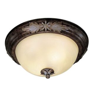 Livex Lighting 15 in W Natural Iron Ceiling Flush Mount