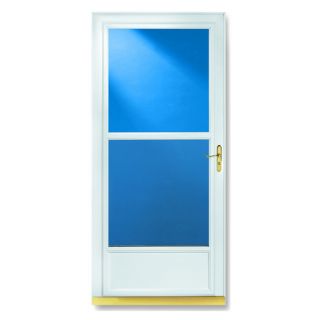 LARSON White Tradewinds Mid View Tempered Glass Storm Door (Common 81 in x 36 in; Actual 80.71 in x 37.56 in)