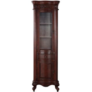 Wyndham Collection Eleanor 72 1/2 in H x 22 1/4 in W x 18 3/4 in D Cherry Linen Cabinet