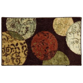 Mohawk Home Potter Medallion 30 in x 46 in Rectangular Brown Floral Accent Rug