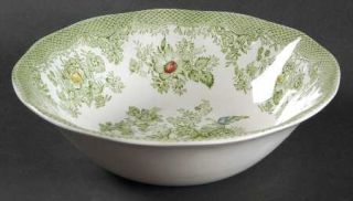 Wedgwood Kent Green/Multicolor  Coupe Cereal Bowl, Fine China Dinnerware   Green