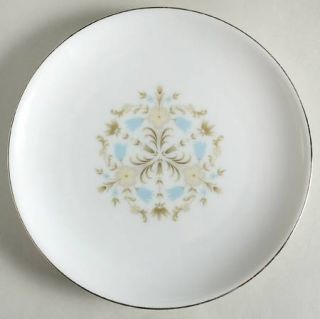 Crown Jewel Americana Salad Plate, Fine China Dinnerware   Blue/Gray/Yellow Cent