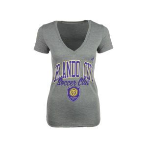 Orlando City Lions adidas MLS Womens Vneck Logo TriBlend T Shirt