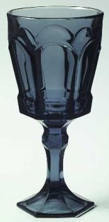 Fostoria Virginia Dark Blue Water Goblet   Stem #2977,Dark Blue,Heavy Pressed