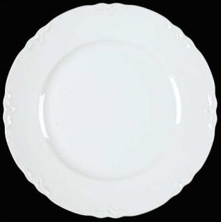 Hutschenreuther Racine (All White) Luncheon Plate, Fine China Dinnerware   White
