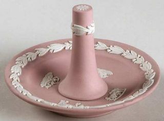 Wedgwood Cream Color On Pink Jasperware Ring Holder, Fine China Dinnerware   Cre