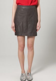 comma, Leather skirt   grey