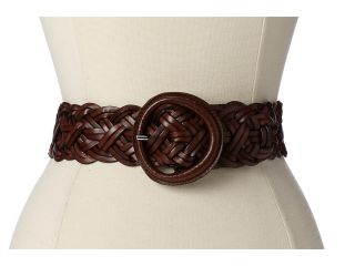 LAUREN by Ralph Lauren 1 5/8 Woven Leather Cord Belt Womens Belts (Brown)