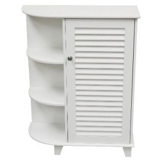 Floor Cabinet Ellsworth Floor Cabinet with Side Shelves   White