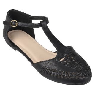 Womens Journee Collection T strap Flats   Black 9