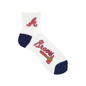 Atlanta Braves For Bare Feet Ankle White 501 Med Sock