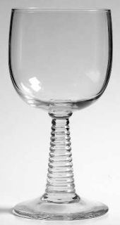 Bryce Ringmont Clear (Non Optic) Water Goblet   Stem #791, Plain Bowl, Ring Stem