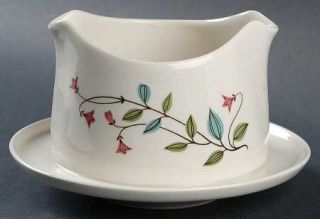 Franciscan Winsome Gravy Boat with Attached Underplate, Fine China Dinnerware  