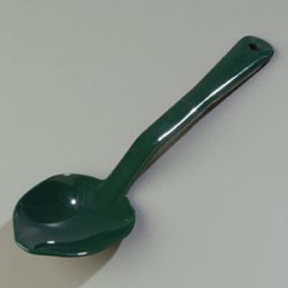 Carlisle 11 Solid Serving Spoon   Polycarbonate, Forest Green