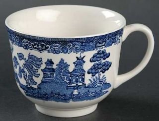 Johnson Brothers Willow Blue (Made In England/Earthenwr) Flat Cup, Fine China Di