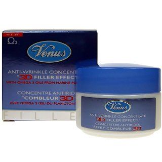 Venus Anti Wrinkle Concentrate "3D Filler Effect" with Omega 3, 1.7 Oz. From Italy.  Facial Moisturizers  Beauty