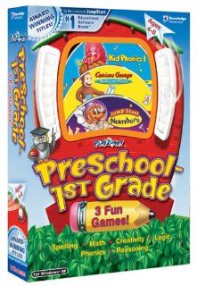 Playzone Preschool 1st Grade Curious George Reading & Phonics / Kid Phonics / Jump Start Numbers Software
