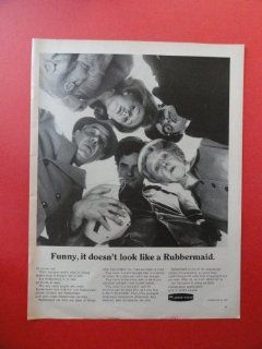 Rubbermaid, 1967 Print Ad. (it doesn't look like rubbermaid.) Original Vintage Magazine Print Art.  